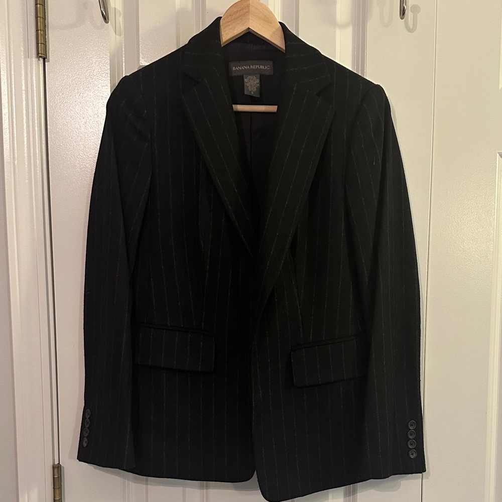 Banana Republic Dark Pinstripe Blazer